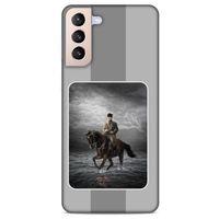 Lopard Samsung Galaxy S21 Plus Uyumlu Kılıf Atatürk (39) Liquid Crystal Kılıf