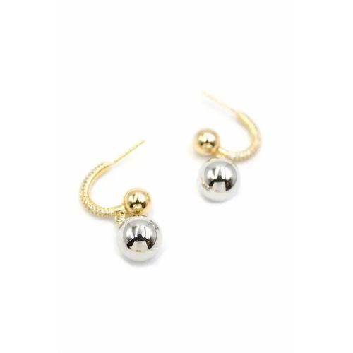 Top Halka Küpe - Gümüş