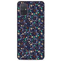 Samsung Galaxy A71 Kılıf Kelebek Etkisi (8) Baskılı Kılıf Turkuaz Beyaz