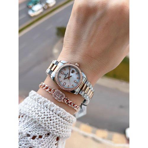 Daniel Klein Çelik Kordonlu 2 Yıl Garantili 3 Atm Suya Dayanıklı Kadın Kol Saati+Bileklik BD.10108.6