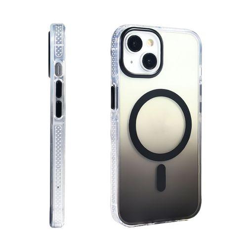 Apple iPhone 13 Kılıf M-safe Şarj Özellikli Transparan Renk Geçişli Zore Toros Kapak