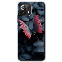Xiaomi Mi 11 Lite Kılıf HD Desen Baskılı Arka Kapak - Dark Butterfly