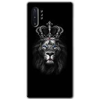 Galaxy Note 10 Plus Kılıf HD Desen Baskılı Arka Kapak - King Lion + Kırılmaz Cam