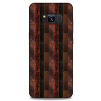 Samsung Galaxy S8 Kılıf Patchwork (8) Baskılı Kılıf Siyah Kahverengi