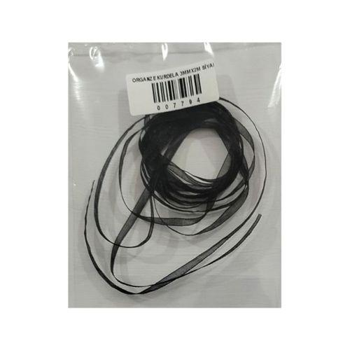 Organze Kurdela 3Mmx2M Siyah - 5 paket