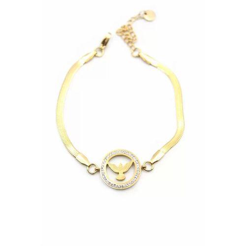 Taşlı Anka Kuşu Bileklik - Altın