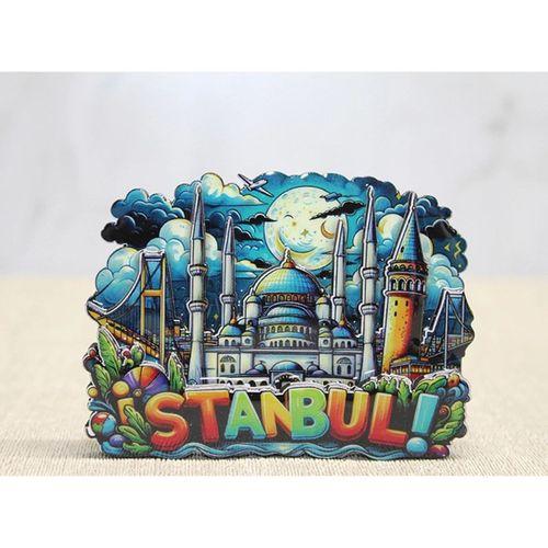 Ahşap İstanbul Temalı Magnet - Model 2