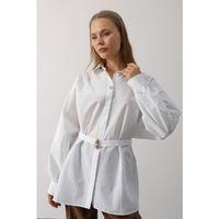 Kuşak Detaylı Tunik Gömlek - Beyaz