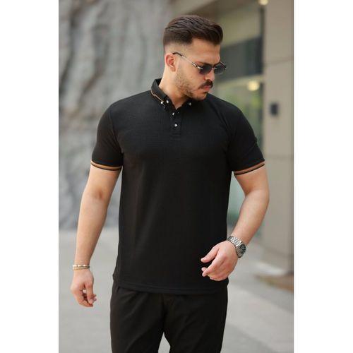 Erkek Düğmeli Yaka Waffle Kumaş Kısa Kollu Tişört