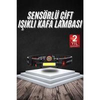 Kafa Lambası Çalışma Işığı Süper Parlak Mıknatıslı Lityum Lion Pilli