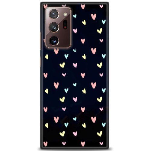 Samsung Galaxy Note 20 Kılıf HD Baskılı Kılıf - Mini Mini Kalpler + Tam Ekran Koruyucu