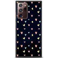 Samsung Galaxy Note 20 Kılıf HD Baskılı Kılıf - Mini Mini Kalpler + Tam Ekran Koruyucu