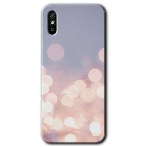 MRCİLETİSİM Xiaomi Redmi 9A Kılıf HD Desen Baskılı Arka Kapak+Temperli Cam - Blur Lights
