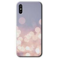 MRCİLETİSİM Xiaomi Redmi 9A Kılıf HD Desen Baskılı Arka Kapak+Temperli Cam - Blur Lights