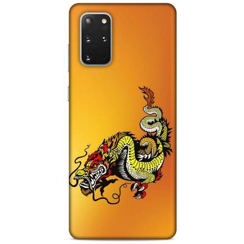 Samsung Galaxy S20 Plus Kılıf Dragons (28) Arka Kapak Tatoo Sarı Ejderha