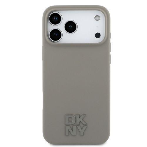 Apple iPhone 17 Pro Max Kılıf DKNY Orjinal Lisanslı M-safe Şarj Özellikli Metal Logolu Silikon Kapak