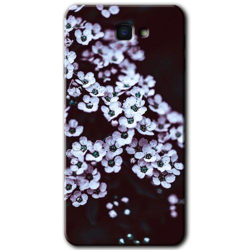 Samsung Galaxy J7 Prime Kılıf HD Desen Baskılı Arka Kapak - Beyaz Çiçek