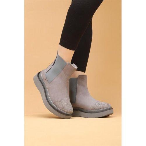 Pierra Kadın Gri Renkli Slip-On Süet Bot