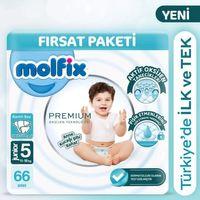 Çocuk Molfix Premium Bebek Bezi Ultra Fırsat Paketi 5 Beden 11-18 Kg 66 Adet