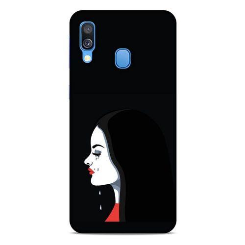 Samsung Galaxy A40 Kılıf Depresyon (29) Arka Koruma Kılıfı Pembe