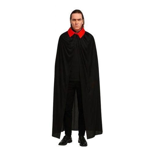 Kırmızı Yakalı Siyah Dracula Pelerin 120 cm