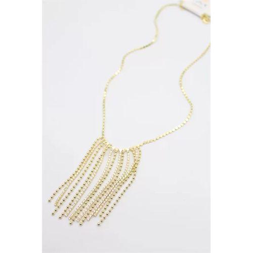 Ezme Zincir Sallantılı Kolye - Altın