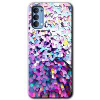 MRCİLETİSİM Oppo Reno 4 Kılıf HD Desen Baskılı Arka Kapak + Temperli Cam - Mosaic Fragments Colorfull