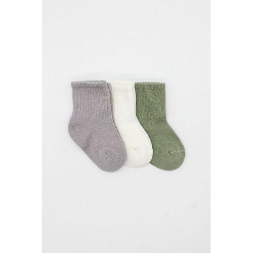 Bistyle Koala Boy 3'lü Penye Soket Çorap 10133 Gri