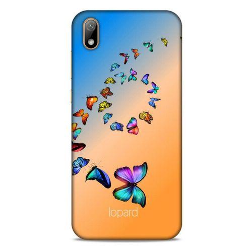 Huawei Y5 2019 Kılıf Kelebek Etkisi (49) Ultra Silikon Kılıf Şeker Pembe Mavi