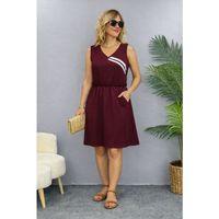 Kadın Askılı V Yakalı Beli Büzgülü Kısa Viskon Iki Iplik Elbise