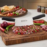 Sürmene Kasap Zırh Bıçağı 33 cm Et Kıyma Ezme Satırı Kurban ve Pizza Satır Bıçağı Sürbisa 61706