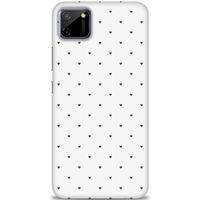 Realme C11 Kılıf HD Baskılı Kılıf - Minik Siyah Kalp + Tam Ekran Koruyucu