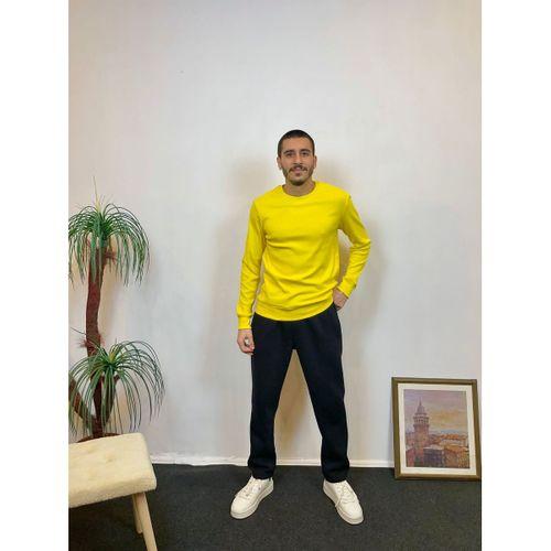 Süperlife Erkek Bisiklet Yaka Slim Fit İnce Sweatshirt SPR 20K17
