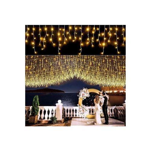 3 Metrelik Sarkıt Led Işık, 96 Ledli, Fişli Eklenebilir Model Sarkıt Perde Led Işığı