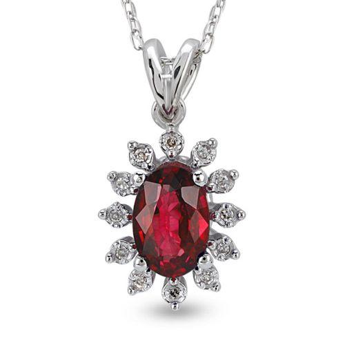 0.62 Ct Pırlanta Yakut Kolye RTKL1