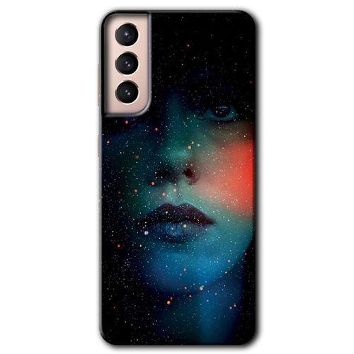Samsung Galaxy S21 Plus HD Baskılı Kılıf + 9D Tam Ekran Koruyucu - Karanlık Kadın