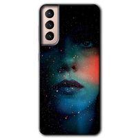 Samsung Galaxy S21 Plus HD Baskılı Kılıf + 9D Tam Ekran Koruyucu - Karanlık Kadın