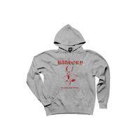 Bathory Black Metal Red Gri Kapşonlu Sweatshirt Hoodie