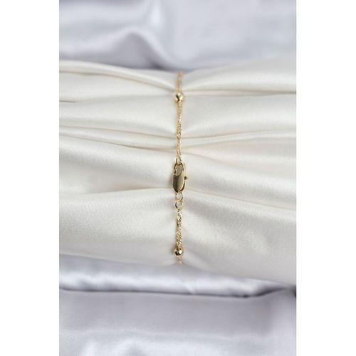 14K Gold Renk Kaplama Topçuklu Model CM Kadın Bileklik