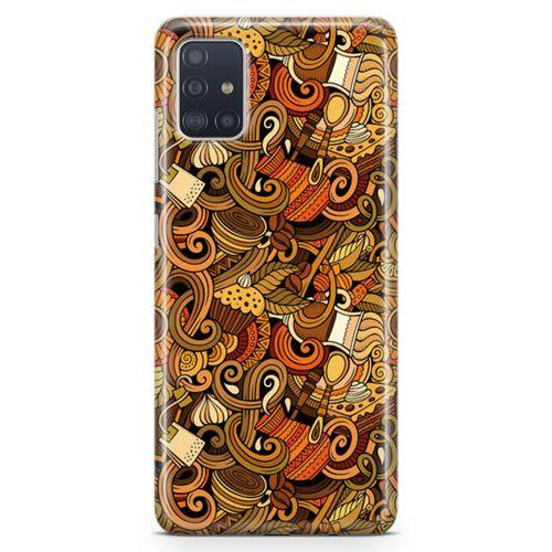 Samsung Galaxy A51 Kılıf Doodle Türk Kahvesi Arka Kapak Koruma Desenli Full Koruyucu