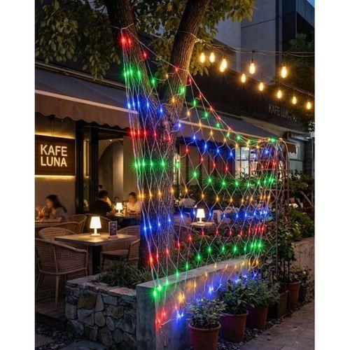 Ağ Şeklinde Led File Işık Dekoratif Ortam Aydınlatma Bahçe Balkon Süsü
