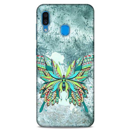 Lopard Samsung Galaxy A30 Uyumlu Kılıf Tattoo's (22) Tam Koruma Kılıfı Kelebek Dövme