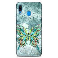Lopard Samsung Galaxy A30 Uyumlu Kılıf Tattoo's (22) Tam Koruma Kılıfı Kelebek Dövme