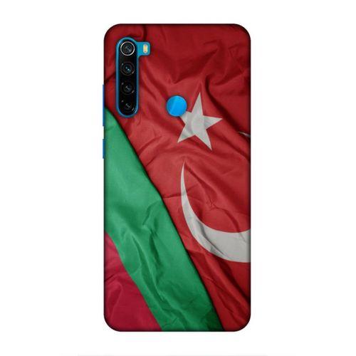 Xiaomi Redmi Note 8 Uyumlu Kılıf Azarbaijan (10) Full Koruma Kılıfı Türk & Azerbaycan Bayrak