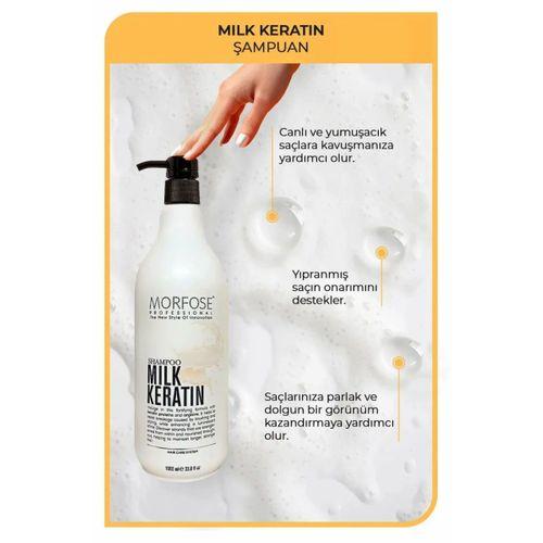 Milk Keratin Şampuan 1000 ML - Besleyici Koruyucu Etki
