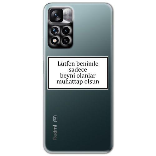 Xiaomi Redmi Note 11 Pro Plus 5G Kılıf HD Yazı Baskılı Silikon Arka Kapak - Yazı 14