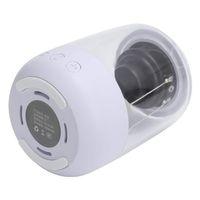 MagicVoice MV-24696 600 Mah Taşınabilir RGB Mikrofonlu Aux-TF-Bluetooth 3 Watt Hoparlör (Beyaz)