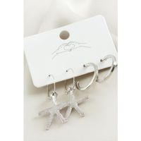 4 Adet Deniz Yıldızı Halka Küpe