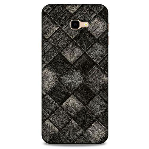 Samsung Galaxy J4 Plus Kılıf Patchwork (25) Antişok Kapak Siyah Gri