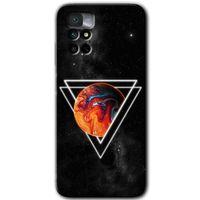 Xiaomi Redmi Note 11 4G HD Baskılı Kılıf + 9D Tam Ekran Koruyucu - Kızıl Gezegen